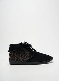 Botine/ghete țesătură satinată toc plat până la 3 cm negru ARMISTICE femme