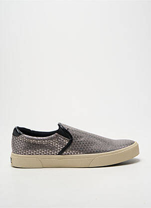Slip-on-uri imprimare toc plat până la 3 cm argintiu ARMISTICE femeie