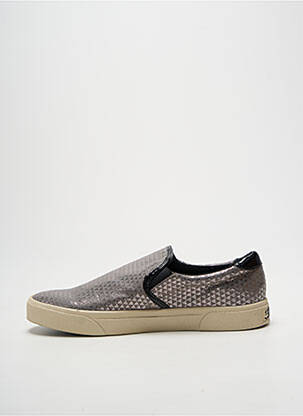 Slip-on-uri imprimare toc plat până la 3 cm argintiu ARMISTICE femeie