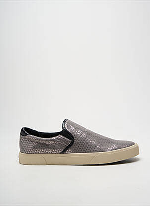 Slip-on-uri țesătură satinată toc plat până la 3 cm argintiu ARMISTICE femeie