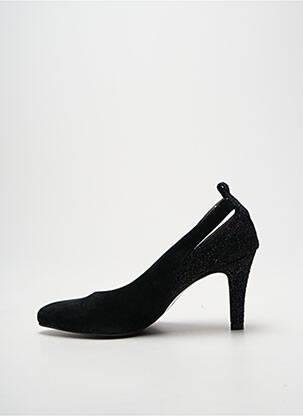 Pantofi cu toc vârf ascuțit toc de 7 la 9 cm negru REQINS femeie