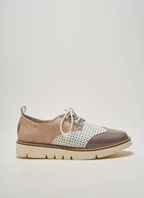 Derby-uri material neted toc plat până la 3 cm gri ARMISTICE femme