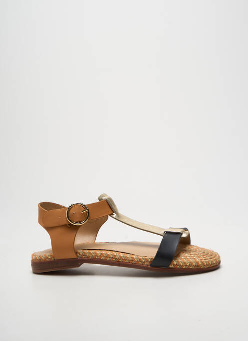 Sandale/pantofi decupați chiquet toc plat până la 3 cm maro ARMISTICE femme