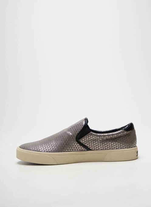 Slip-on-uri țesătură satinată toc plat până la 3 cm argintiu ARMISTICE femme