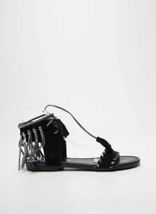 Sandale/pantofi decupați chiquet toc de 7 la 9 cm negru REQINS femme