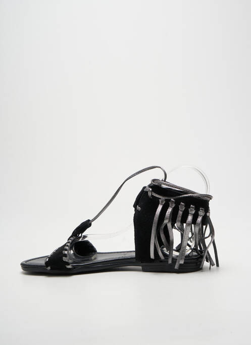 Sandale/pantofi decupați chiquet toc de 7 la 9 cm negru REQINS femme