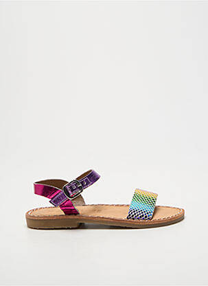 Sandale/pantofi decupați țesătură satinată chiquet violet L'ATELIER TROPÉZIEN fată