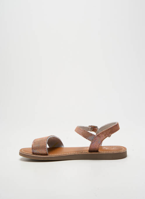 Sandale/pantofi decupați țesătură satinată vârf deschis roz L'ATELIER TROPÉZIEN fille