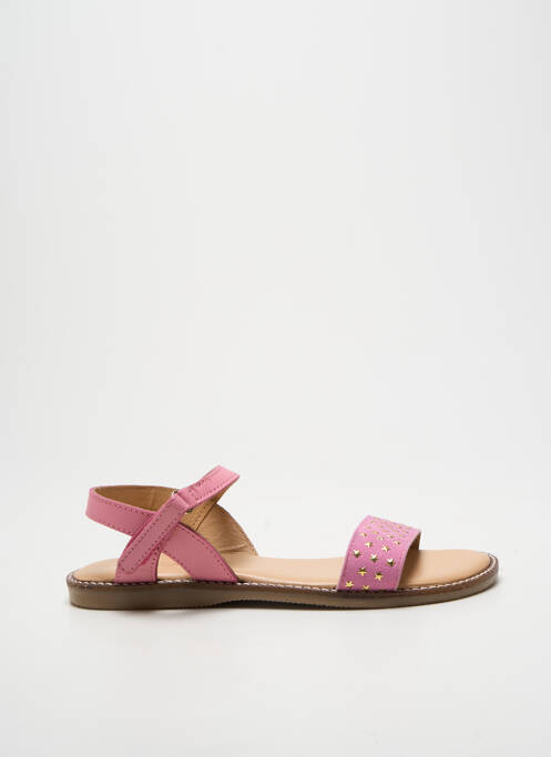 Sandale/pantofi decupați țesătură satinată vârf deschis roz L'ATELIER TROPÉZIEN fille