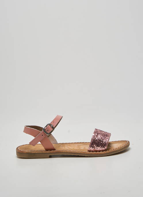 Sandale/pantofi decupați țesătură țesătură cu sclipici chiquet roz L'ATELIER TROPÉZIEN fille