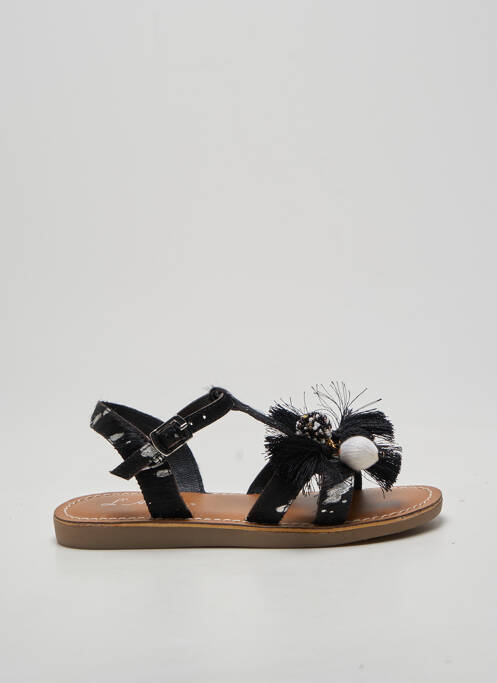 Sandale/pantofi decupați imprimare vârf deschis negru L'ATELIER TROPÉZIEN fille