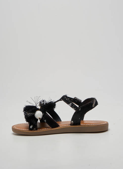 Sandale/pantofi decupați imprimare vârf deschis negru L'ATELIER TROPÉZIEN fille