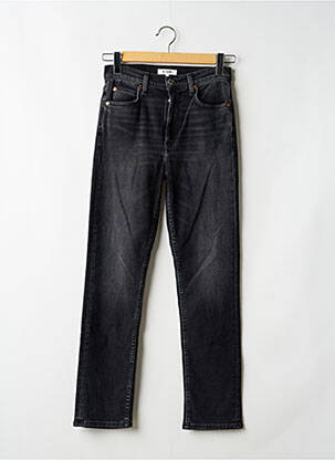 Blugi cu croială dreaptă talie înaltă talie înaltă negru RED & BLU femme