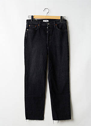 Blugi cu croială dreaptă talie înaltă talie înaltă negru RE / DONE femme