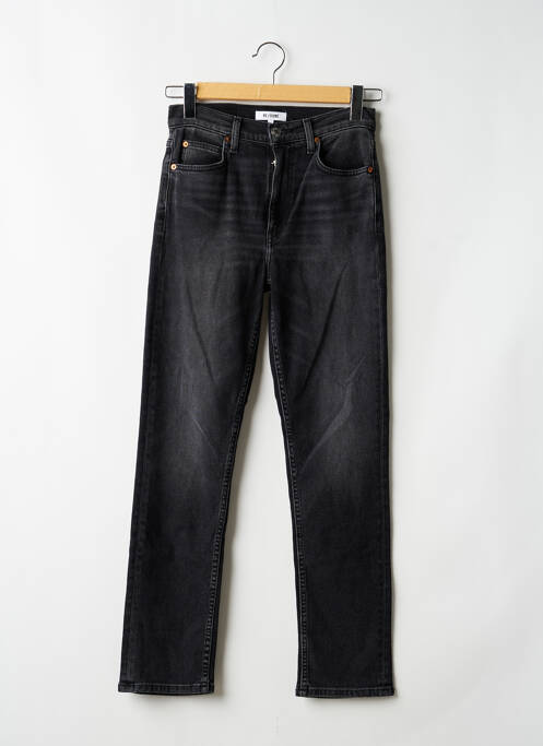 Blugi cu croială dreaptă talie înaltă talie înaltă negru RED & BLU femme