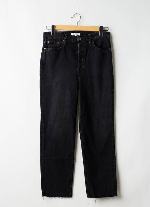 Blugi cu croială dreaptă talie înaltă talie înaltă negru RE / DONE femme