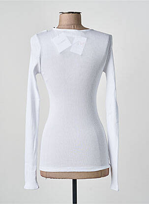 Top elasticitate mâneci lungi alb OPÉRA SPORT femeie