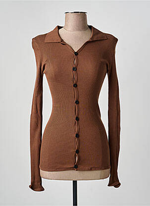 Top elasticitate mâneci lungi maro OPÉRA SPORT femme