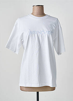 Tricou croială dreaptă mâneci scurte alb OPÉRA SPORT femme