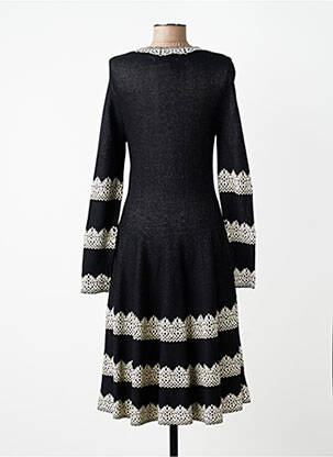 Rochie midi mâneci lungi mâneci lungi negru DERHY femeie