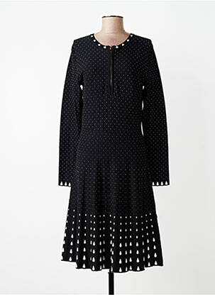 Rochie midi mâneci lungi mâneci lungi negru DERHY femme