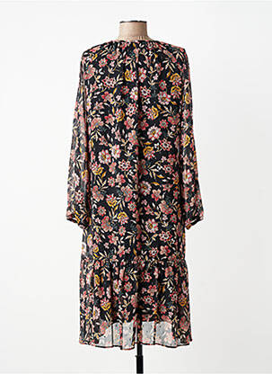 Rochie midi imprimeu floral mâneci lungi negru GRIFFON femeie