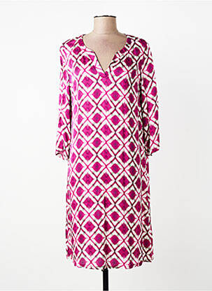 Rochie midi croială fluidă mâneci 3/4 violet SEE THE MOON femeie