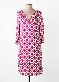 Rochie midi croială fluidă mâneci 3/4 violet SEE THE MOON femme