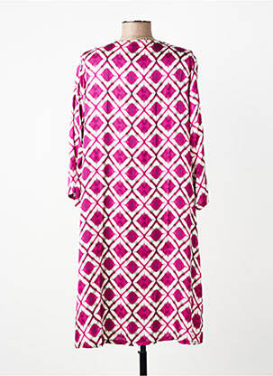Rochie midi croială fluidă mâneci 3/4 violet SEE THE MOON femme