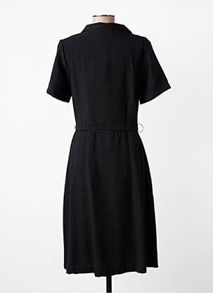 Rochie midi țesătură crep mâneci scurte negru GRIFFON femeie