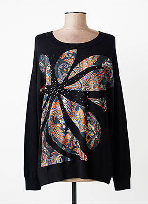 Pulover strânsă pe partea de jos mâneci lungi negru GREGORY PAT femme