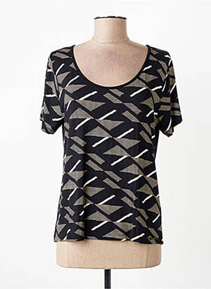 Tricou elasticitate mâneci scurte negru PAUL BRIAL femeie