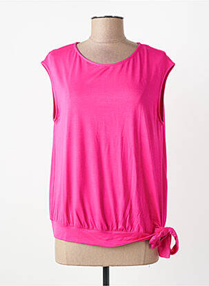 Top țesătură jersey mâneci scurte roz SEE THE MOON femme