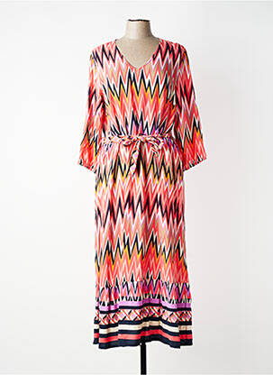 Rochie lungă țesătură poplin mâneci 3/4 roz BETTY BARCLAY femeie