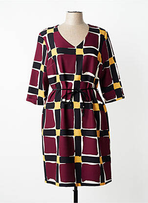 Rochie midi mâneci 3/4 mâneci 3/4 roșu GRIFFON femme