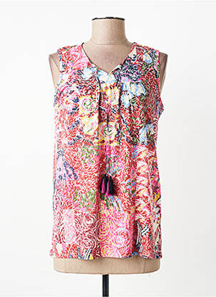 Top croială cambrată fără mâneci roz GRIFFON femme