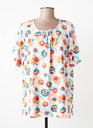 Tricou croială dreaptă mâneci scurte portocaliu GRIFFON femme