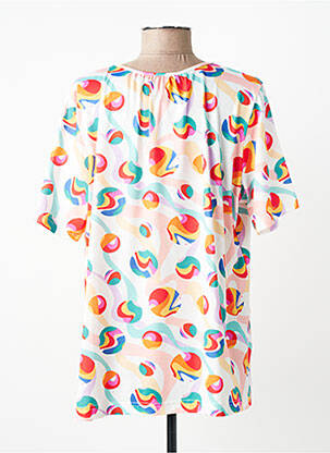 Tricou croială dreaptă mâneci scurte portocaliu GRIFFON femeie