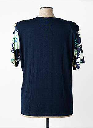 Tricou croială dreaptă mâneci scurte albastru I.ODENA femme