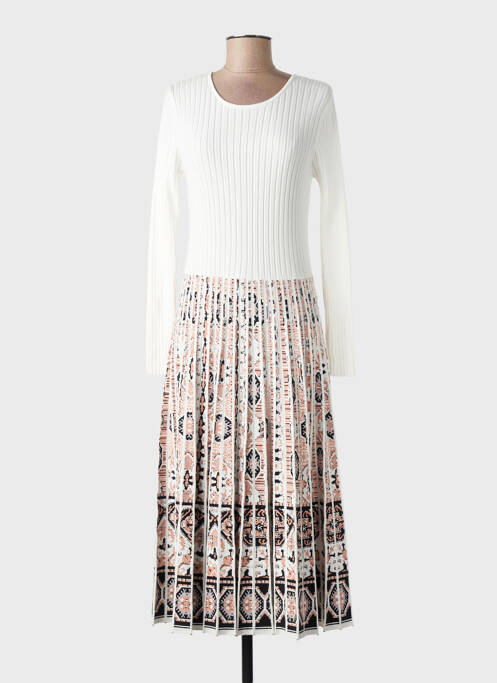 Rochie lungă mâneci lungi mâneci lungi bej DERHY femme