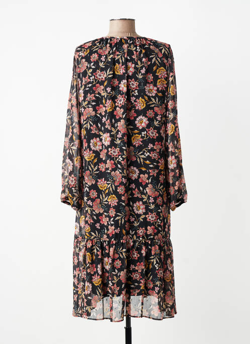 Rochie midi imprimeu floral mâneci lungi negru GRIFFON femme