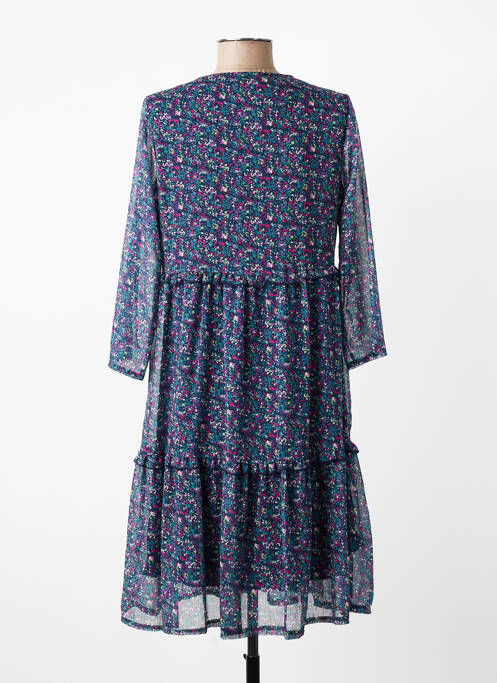 Rochie midi croială evazată mâneci 3/4 albastru GRIFFON femme