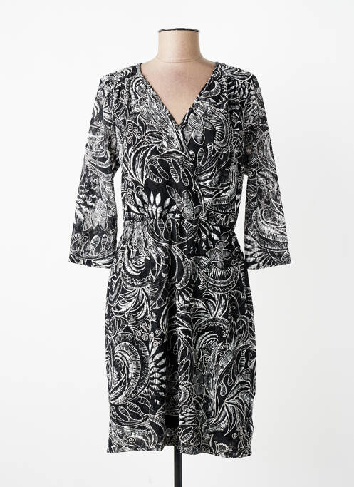 Rochie scurtă mâneci 3/4 mâneci 3/4 negru GREGORY PAT femme