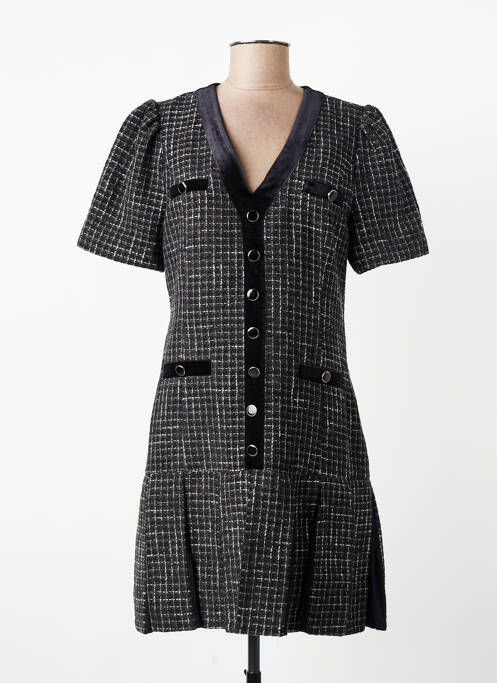 Rochie scurtă mâneci scurte mâneci scurte negru DERHY femme