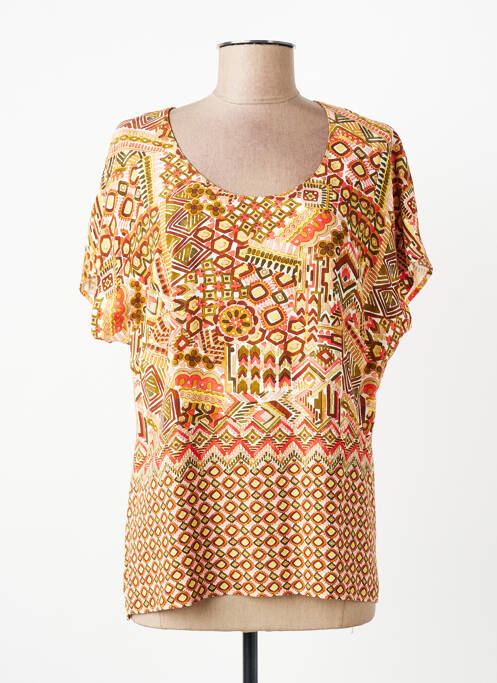 Top imprimeu fantezie mâneci scurte verde MERI & ESCA femme