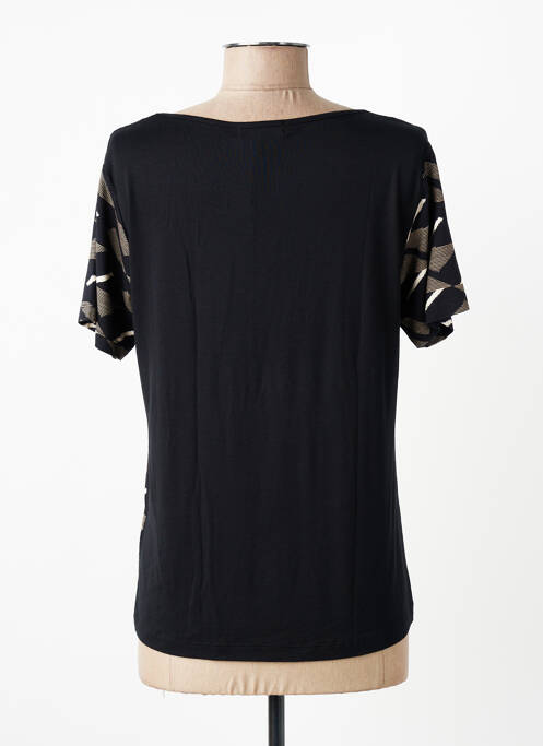 Tricou elasticitate mâneci scurte negru PAUL BRIAL femme