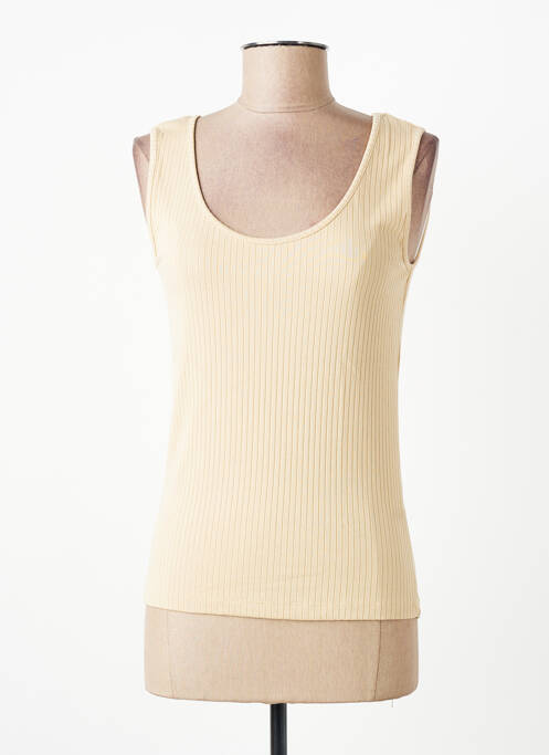 Maiou croială ajustată fără mâneci bej PAUL BRIAL femme