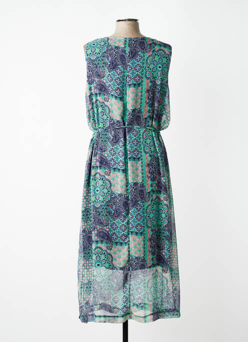 Rochie lungă țesătură crep fără mâneci verde GRIFFON femme