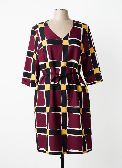 Rochie midi mâneci 3/4 mâneci 3/4 roșu GRIFFON femme