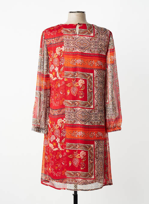 Rochie midi imprimeu floral mâneci lungi portocaliu GRIFFON femme